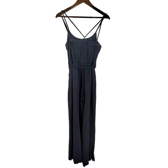 Wrap WOMEN'S HALTER TOP PANTS ROMPER WITH ROPE STRAPS AND BELT - Picture 6 of 16